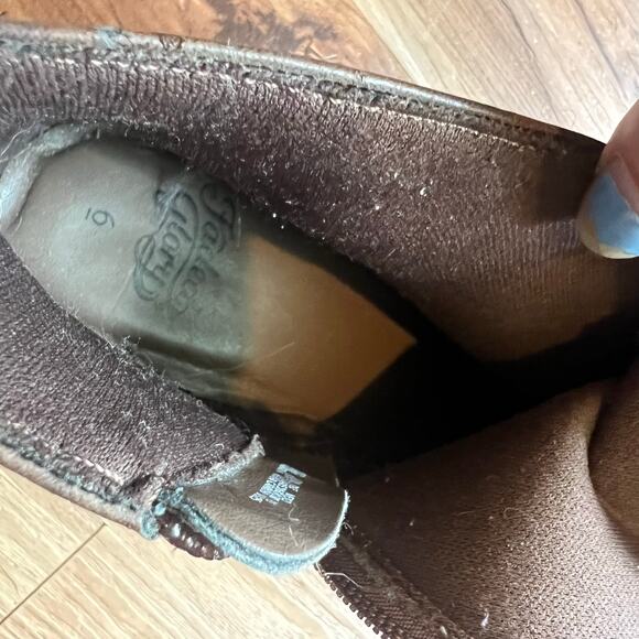 Brown Faux Leather Faded Glory Booties Size 6 - Picture 11 of 11